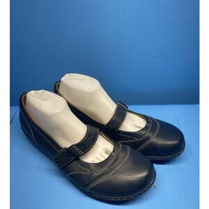 Clarks Women's Collection Blue Leather Closed Toe Shoes Navy Size 12 W